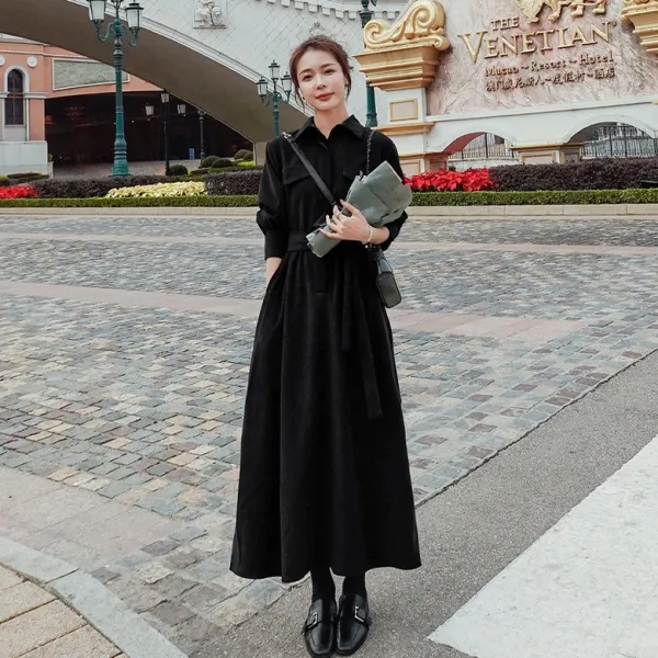 Jan.28 73번 통통한 mm사이즈 설 붉은 원피스 연신 여성복 봄옷 가을겨울 설빔Z