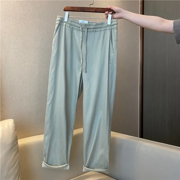 B블루 키즈 가다 노미 COOL 계열 42 린넨 에어매쉬 약한탄력 캐쥬얼 긴바지 남자