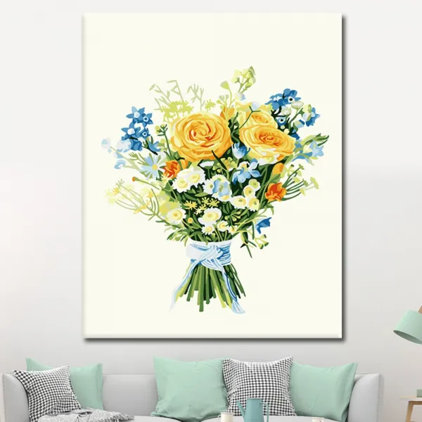 DIY 대형 명화 그림 그리기 유화 세트 아크릴화 집콕 집순이취미 꽃그림 캔버스페인팅, 소중히 하다 + 40 x 50cm