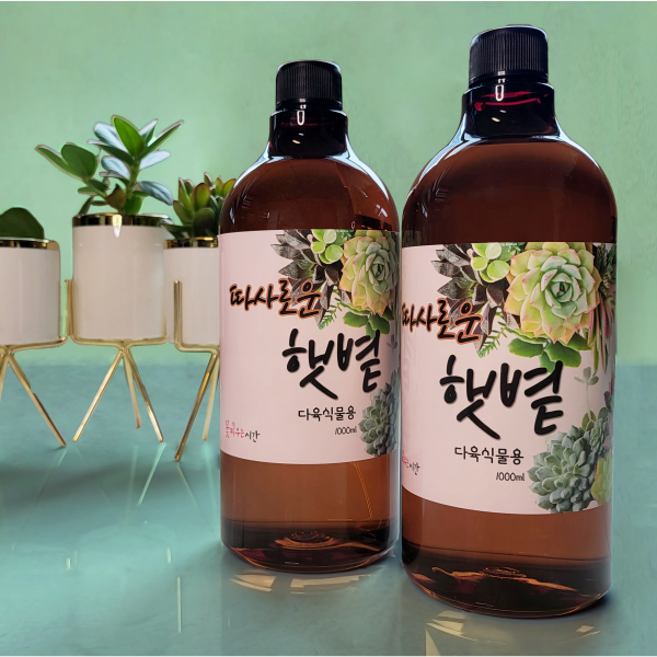 꽃피우는시간 식물영양제 다육이용, 1000ml 2개