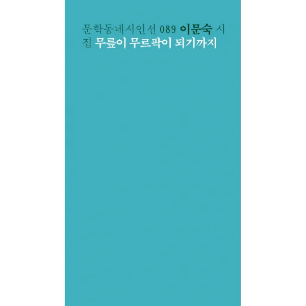 무릎이 무르팍이 되기까지:이문숙 시집, 문학동네