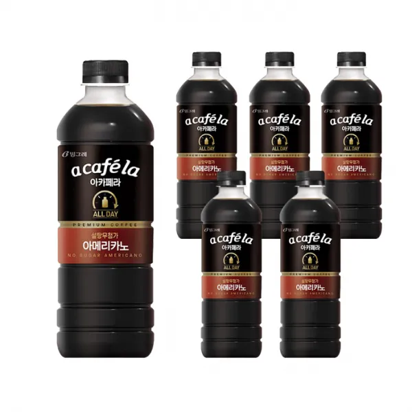 아카페라 올데이 아메리카노, 1000ml, 6개
