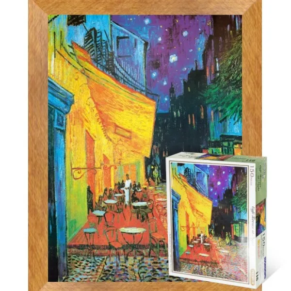 퍼즐피플 직소퍼즐 명화, 노천카페 150피스 액자포함(우드골드), 150p