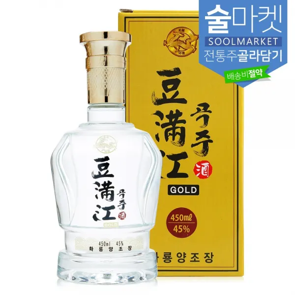 술마켓 200여종 유명 전통주 내맘대로 골라 담기 합배송, 1병, 화룡양조 두만강곡주 프리미엄 골드 45도 450ml