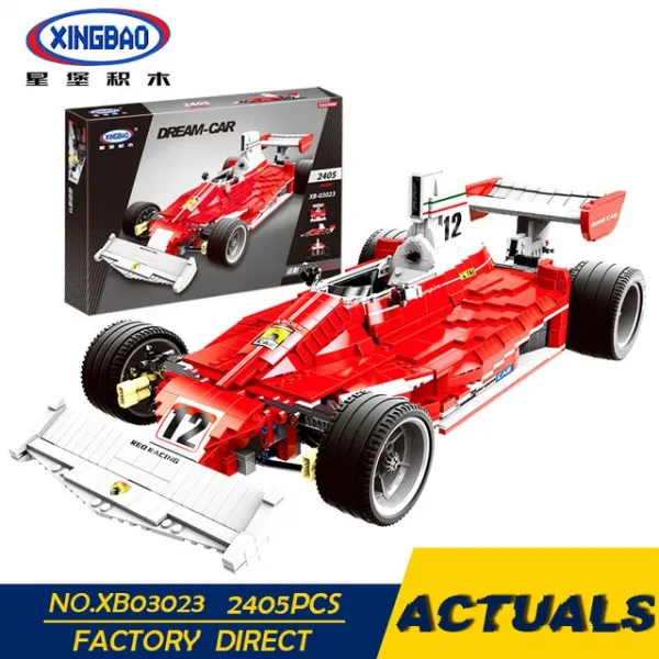 XINGBAO LegoEDS TECHNIC 시리즈 경주 용 자동차 고귀한 슈퍼 페라리 모델 빌딩 키트 스태킹 블록 교육 장, 01 xb03023-2405pcs
