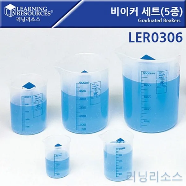 JW106939 세트5종 g1-02961 비이커 플라스틱 부피측정 Beakers 초등과학키트 비커 도매 용량측정 LER0306