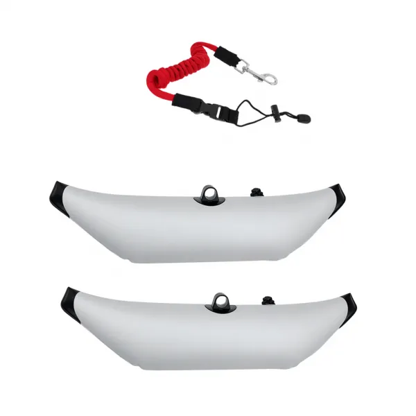 Zeyuan 1 개 쌍 PVC 카약 SUP 아우 트리거 안정제 물 부유물 + 탄력있는 헤엄 가죽 끈, As Described