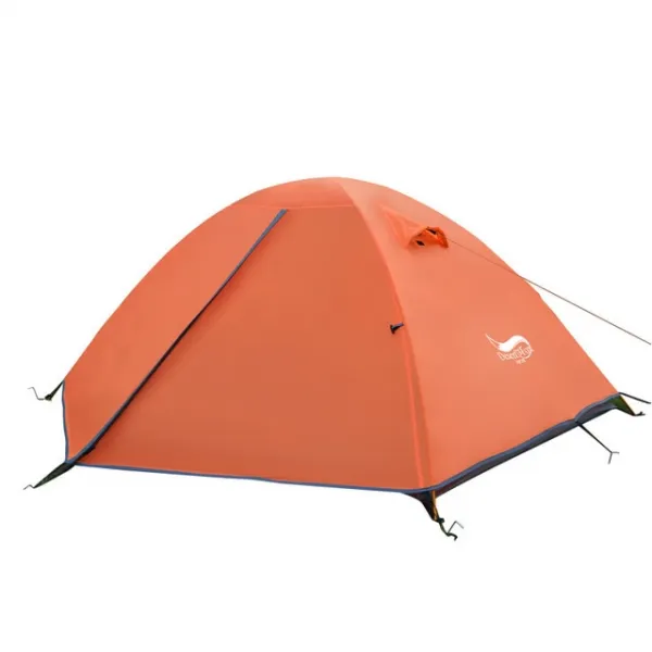 Desert & Fox Backpacking 천막 2 명의 사람 알루미늄 폴란드 경량 야영 천막 하이킹을위한 두 배 층, 01 Orange_02 Russian Federation