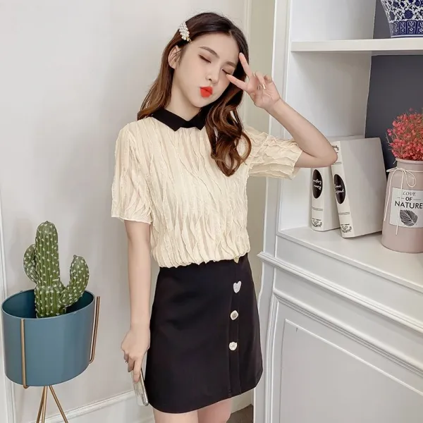 다발로 여성 가을 반팔 블라우스fzl94 593623451572