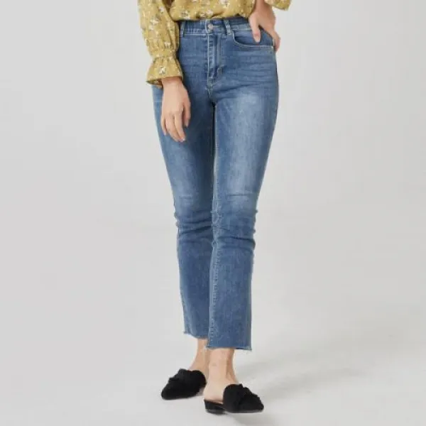 [엔터식스]로엠 FALL 세미 부츠컷 데님RMTJ938G03