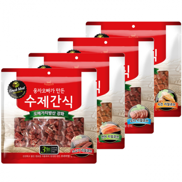 웅자오빠가 만든 수제간식큐브200g X 4 4개 소고기