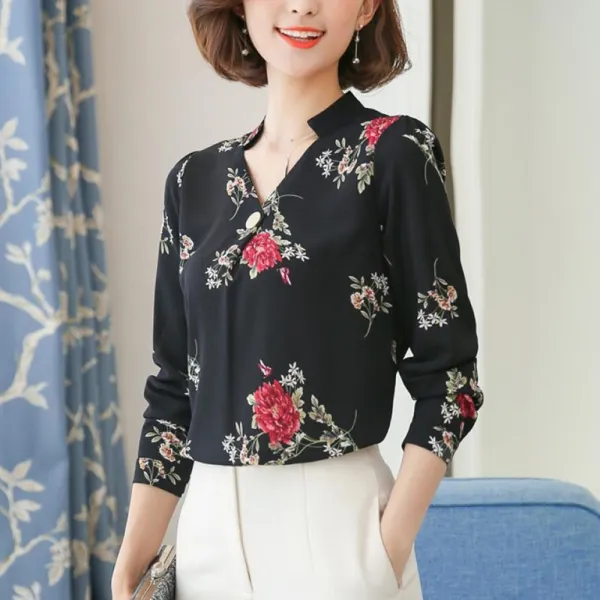 Kirahosi 유니크 2019 여성 예쁜 쉬폰 블라우스 상의 Bg3exgk