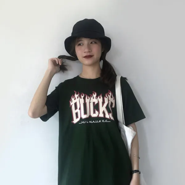 해외발송 디포이 원창조패 불꽃 반팔 티셔츠 연명수록
