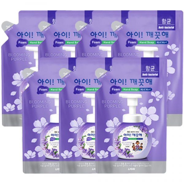 아이깨끗해 핸드워시 리필 블루밍퍼플, 200ml, 7개