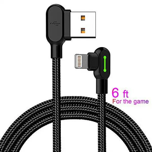 게임 연결 케이블 용 2a 전류 90도 Usb Am 가역적 쿨 작업 표시기 Iphone I