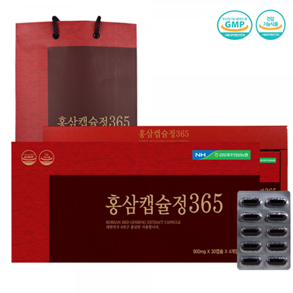 농협 홍삼캡슐정365 (900mgx120캡슐) 어머니 아버지 장모님 장인어른 생신선물 환갑선물 어버이날, 1개, 단일상품