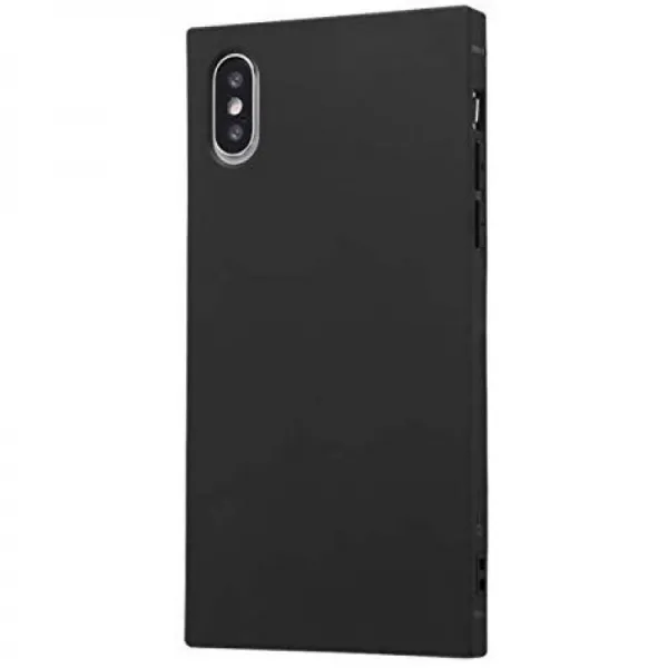 iPhone X / iPhone XS 케이스 충격 소프트 케이스 [KAKU] 네거리 에어 쿠션 구조 스트랩 부착 / 블랙, 1, 단일상품