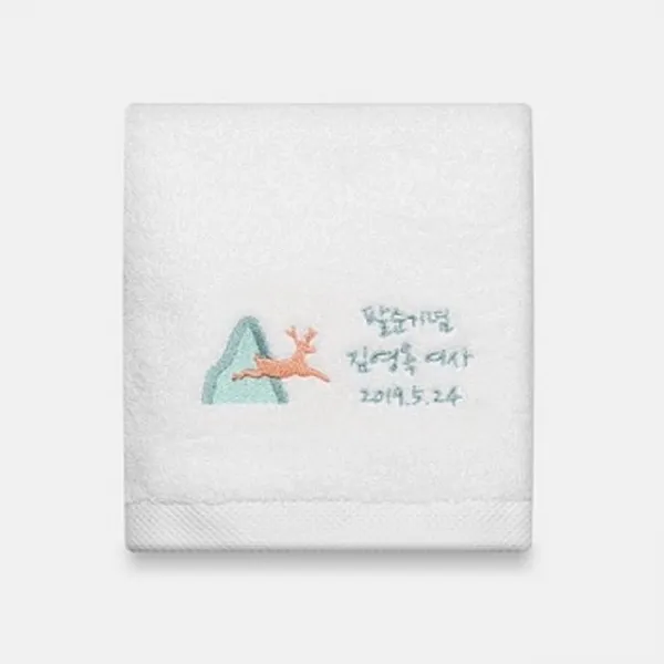 ksw67065 답례품수건 낭만 불로장생사슴 호텔타올 150g 150개 인쇄무료, 1, 인쇄없음(무지수건)