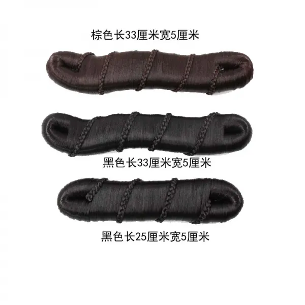 고대복장 신부 수화 헤어 스타일 판 그릇 여성 방 옥장이 있다 노래 상투 가능 꼬불꼬불 몽둥이질을 함, 1, 블랙 33 센치