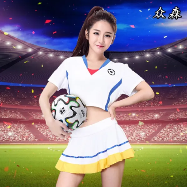 학생 응원복 여자 성감 성인 치어리딩 단체 코스웨어 축구 경기복 중년 미니스커트 S(8314)