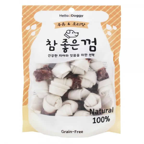 강아지 이갈이 잔존유치 방지 오리살 미니 딩고껌 15p, 1개
