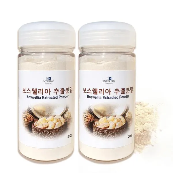 인터바이오 인도산 보스웰리아 추출분말 2통 총400g 리뉴얼 보스웰리아분말 관절 보스웰리아가루 보스웰리아추출분말