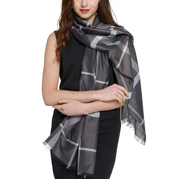 [PANTONIGHT] 롱 체크 / 체크 무늬 스카프 경량 74.8 