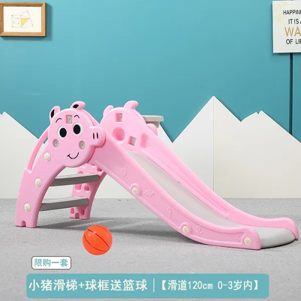 멀티 접이식 수납 소형 미끄럼틀 어린이 미끄럼틀 문자철폐 페달 프린세스 파우더