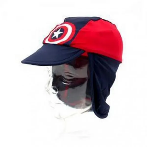 도매365 아동 캠핑 물놀이 수영 캡틴아메리카 플랩캡 모자 남아