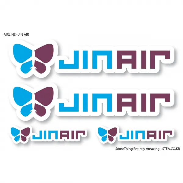 STEA 세계 항공사 로고 스티커SET 스티커, 05 JIN AIR