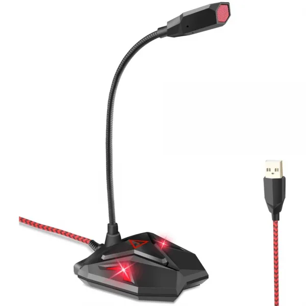 by Tsuinz 컴퓨터 마이크 데스크탑 마이크 플러그 앤 플레이 녹음 음소거 버튼이있는 USB PC 노트북 Mac ps4와 호환 가능 게임 YouTube 팟 캐스팅 온라인 채팅 용, 단일상품