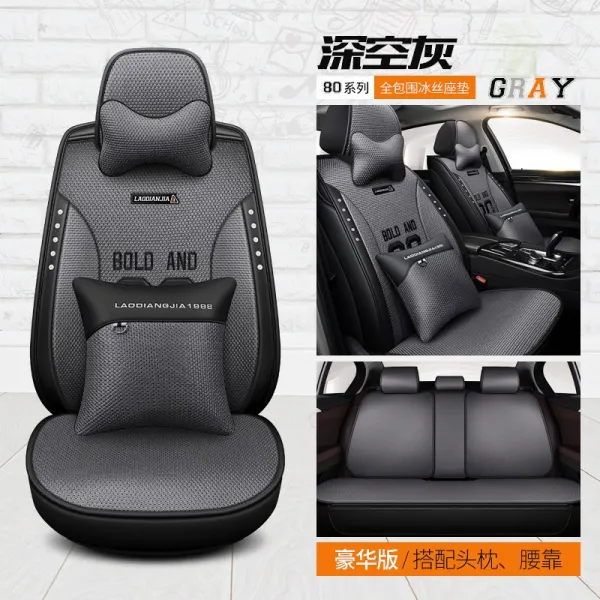 벤츠 뉴 c급 c260l c200 c180l 자동차 쿠션 사계절용 풀커버 시트, 80다크 그레이 호화판