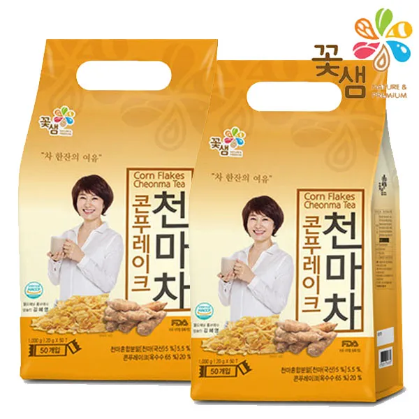 꽃샘 콘푸레이크 천마차 50TX2개, 1세트