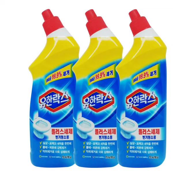  에스피유통 유한락스 플러스세제 변기청소용 3개 755ml