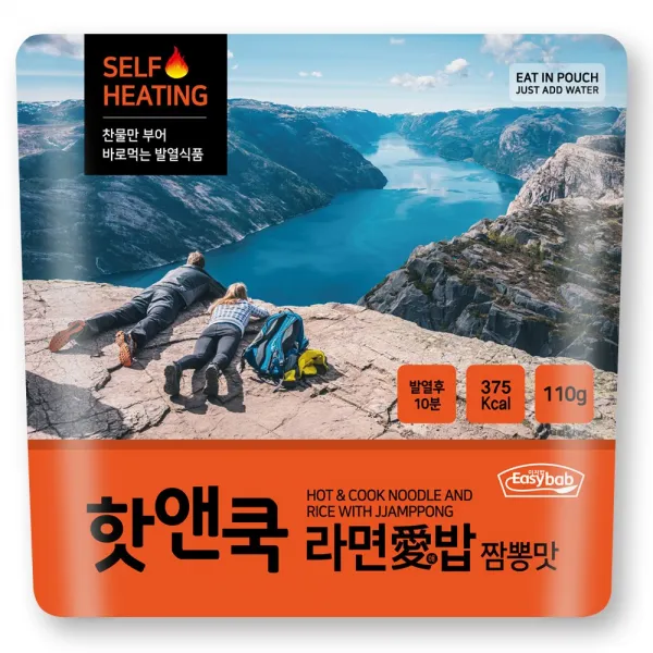 이지밥 핫앤쿡 라면애밥 짬뽕맛, 110g, 7개