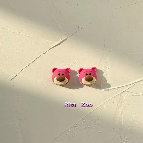 피어싱 (Rita Zoo)자체디자인 설계 애니메이션 랏쏘베어 스크럽 질감 취향 코디하기쉬운 소녀 초귀요미 스터드귀걸이