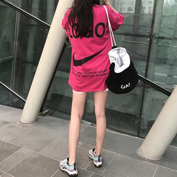 나이키 로고 남녀공용 오버핏 반팔티 5color 반팔 티셔츠