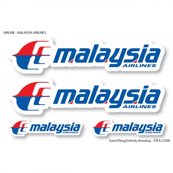 STEA 세계 항공사 로고 스티커SET 스티커, 36 MALAYSIA AIRLINES