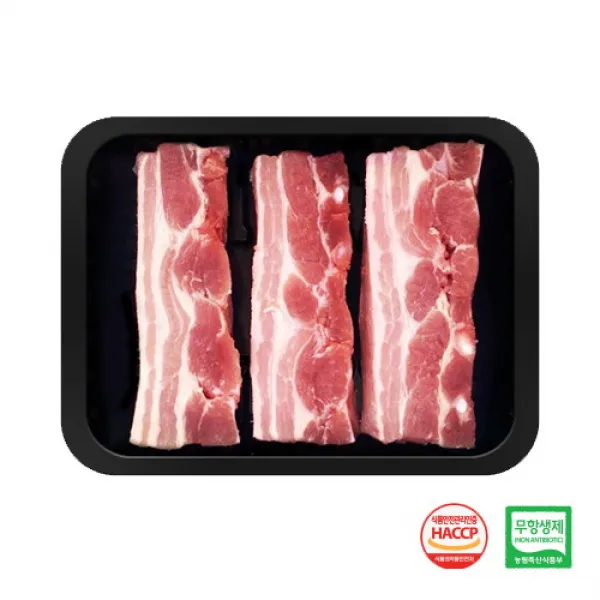 청풍명월돼지 고기다 삼겹살 수육 300g*3팩 단품없음