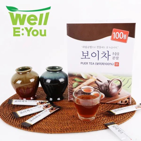 웰리유 보이차 스틱 분말(과립형) 100포, 0.5g, 100개입