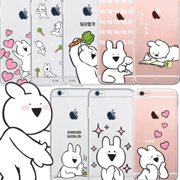 오버액션토끼 클리어 소프트 케이스 LG G5-오버액션 토끼, 타입:앞치마, 상세 설명 참조