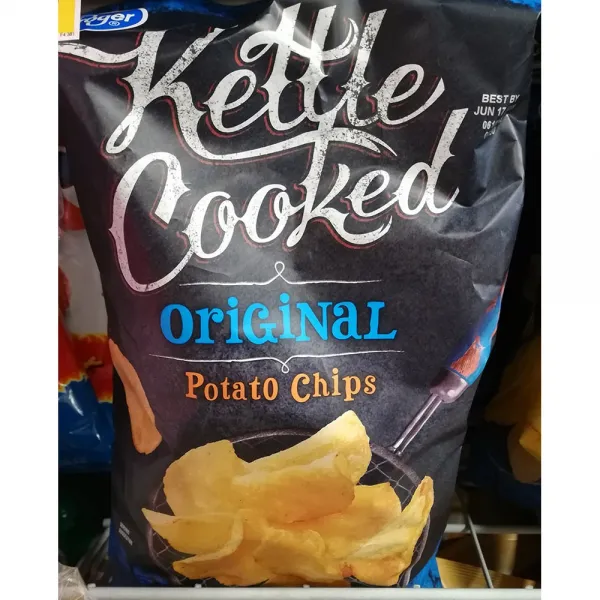 Kroger Kettle Cooked Original Potato chips 크로거 케틀쿡 오리비널 감자칩(226g) 3팩, 3개