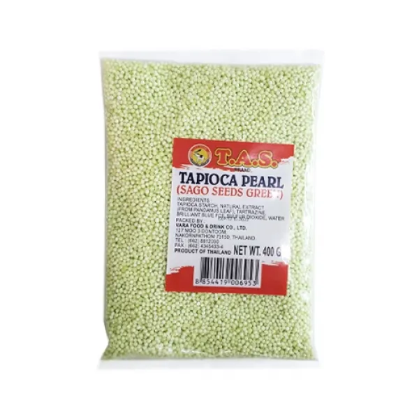Sago Tapioca Pearl Green 사고 타피오카 펄 그린 400g, 1개