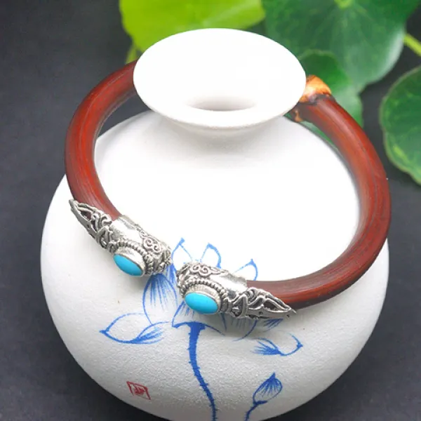 은팔찌 장은 티벳 팔찌 규칙적인 입구 넝굴팔찌 장식품 선물 터키석 봉랍 스타일