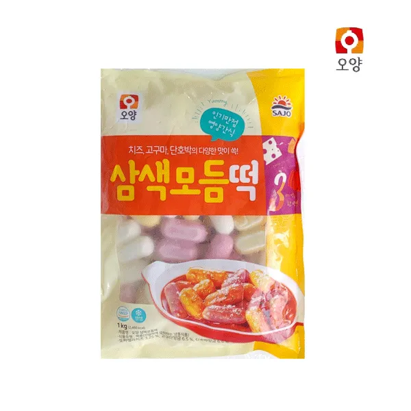[다만세푸드] 사조 오양 삼색 모듬 떡 1kg / 떡볶이 냉동, 1kg, 1개