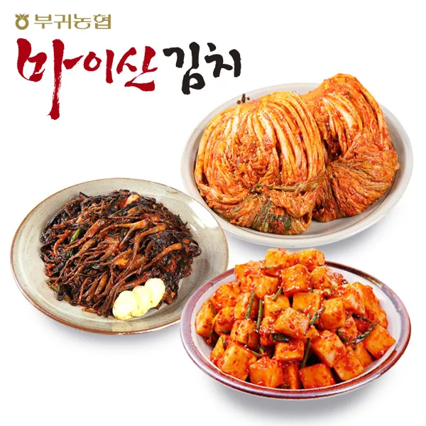 마이산김치 부귀농협 3종8호 포기김치3kg/고들빼기1kg/깍두기1kg 1세트