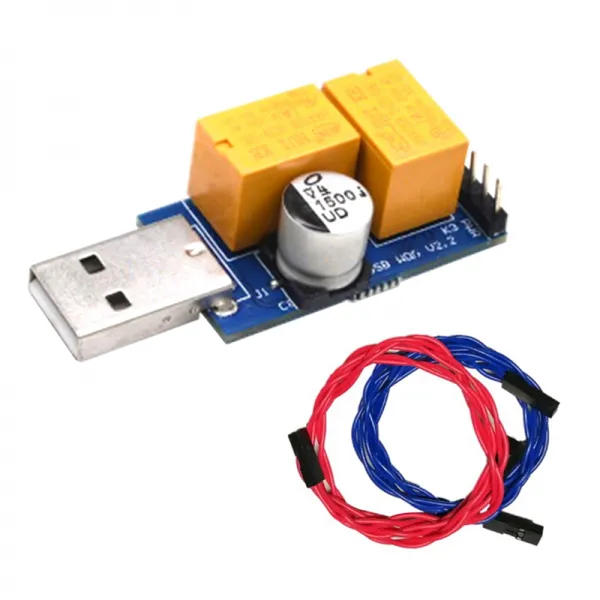 BTC 광부를위한 USB 워치 독 어댑터 컴퓨터 자동 재시작 블루 스크린 광업 게임 서버, 하나, 푸른