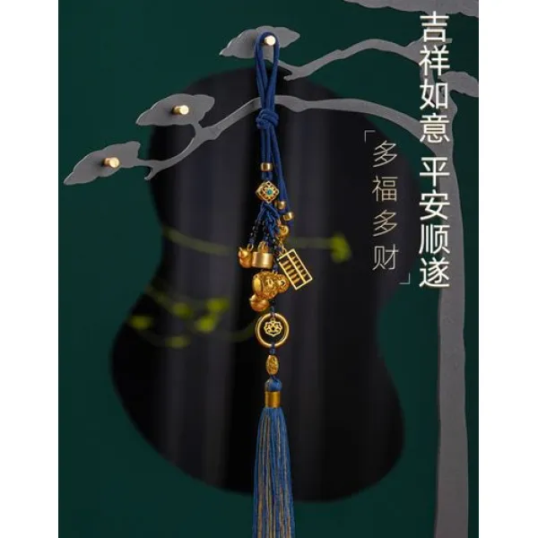 - 차량용 룸미러장식걸이 차량용엑세서리 행운 팔보래 취동호박평안자동차걸개차내걸개장남프리미엄자동차걸개장녀, 02 다복다재·적차대