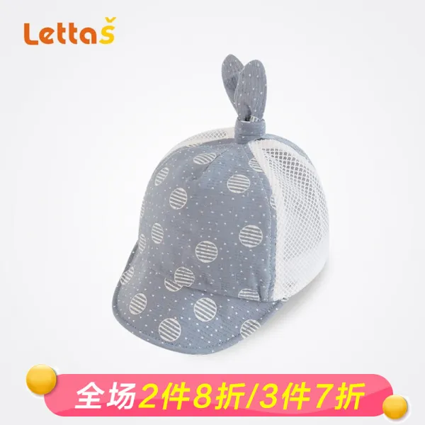 lettas 베이비 햇모자 여아동 모자 여름엔 베이비 그물망 야구모자 남귀여움 초맹추 얇은 차콜 블루 프리사이즈 (모자둘레 46~48c, 단일상품