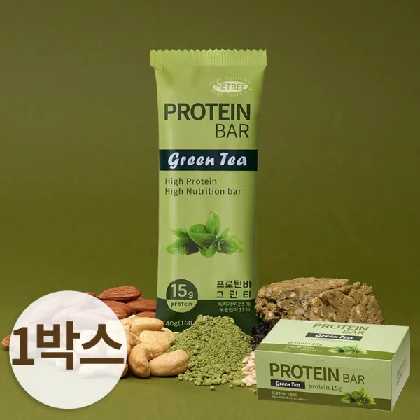 추가증정! 단백질 가득 다이어트 프로틴바 그린티 1박스, 단품